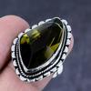 Перидот драгоценный камень ручной работы 925 пробы стерлингового серебра подарочное ювелирное кольцо размер 8.5 U3o19