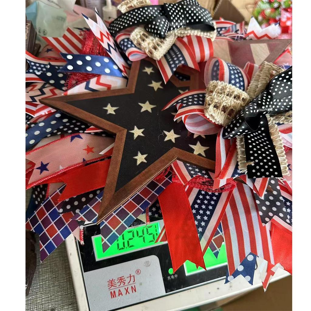 3D Гирлянда с флагом ко Дню независимости Домашнее украшение фасада Подвесной кулон для двери