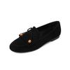 Fashion Suede Loafers Women Slip-On Butterfly Knot Flats Shoes Genuine Leather Ballets Flats Shoes for Women Moccasins Leather Shoes