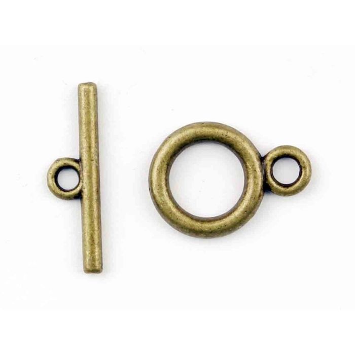 MégaCréa DIY - Fermoir toggle boutonnière 13 mm Laiton 5 pièces