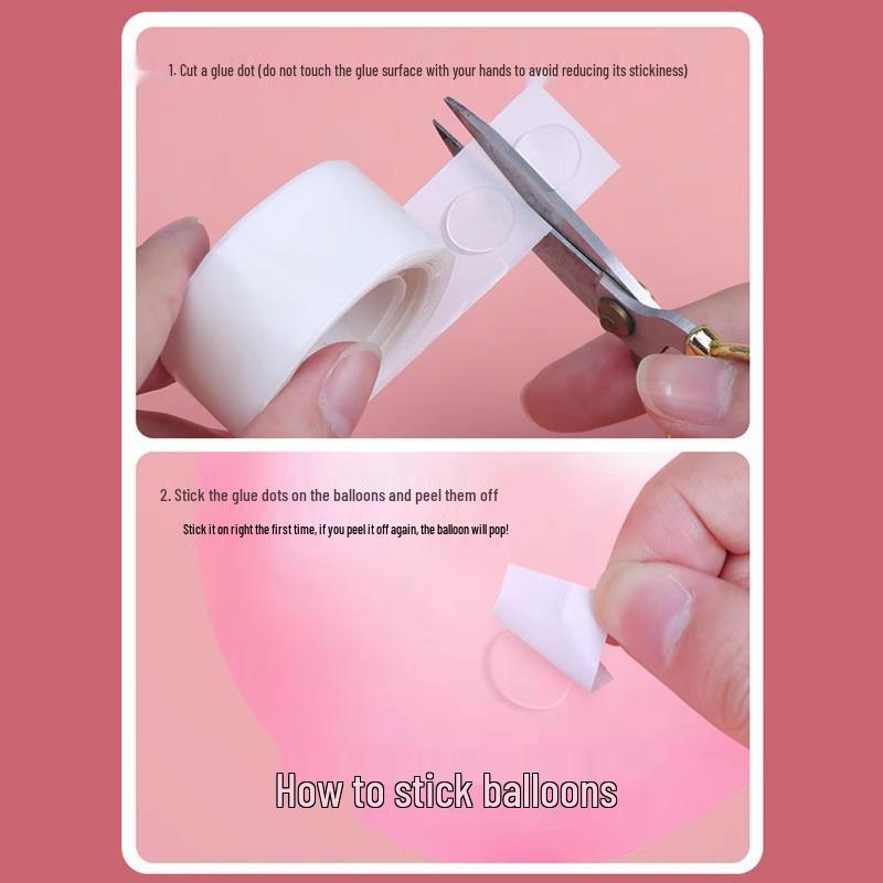 Прозрачные двусторонние клейкие точки для воздушных шаров – безопасные для стен, не оставляющие следов наклейки для свадебного декора.