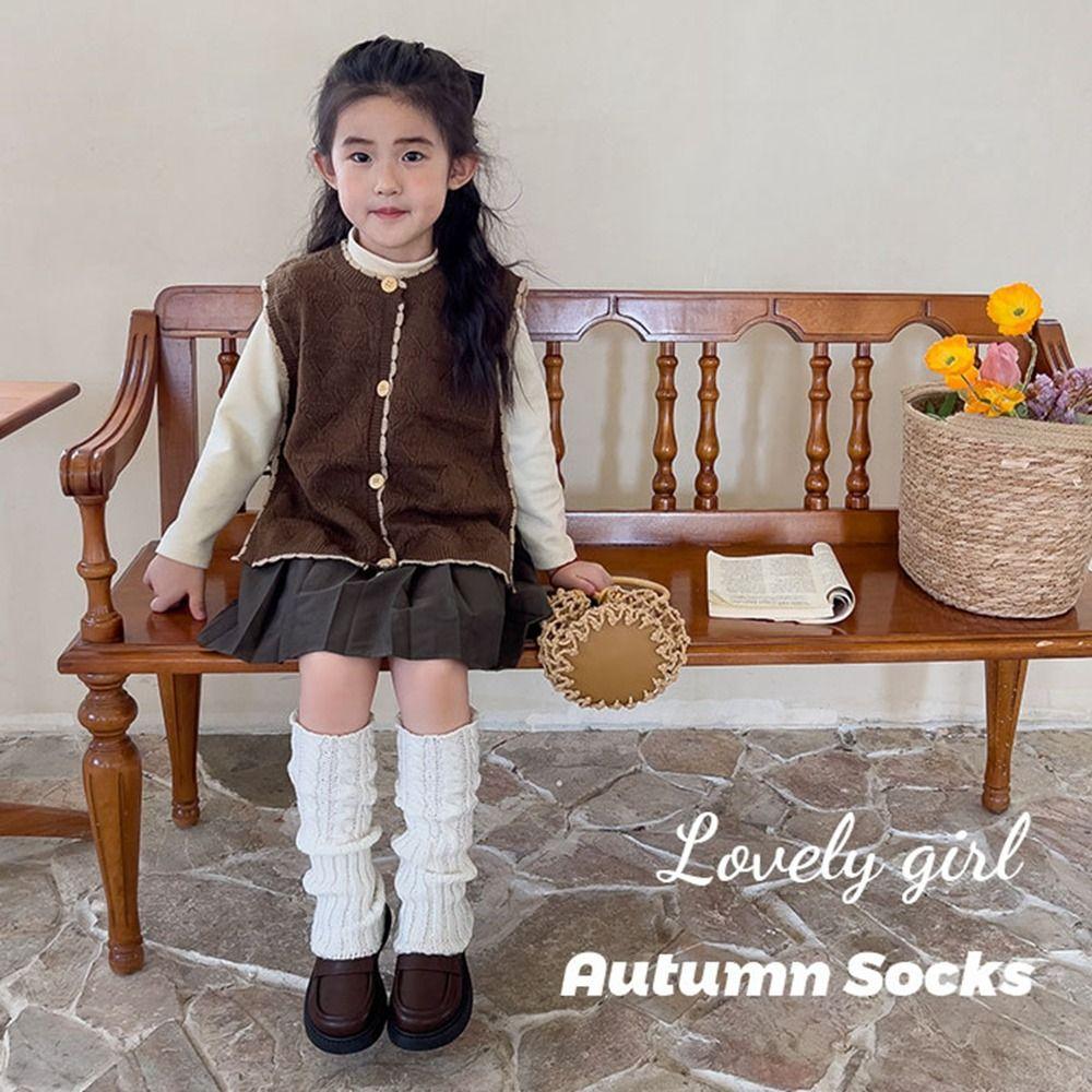Japanese Style Knitted Leg Cover JK Ballet Guards Socks Children's Twist Leg Warmers  Autumn/Winter