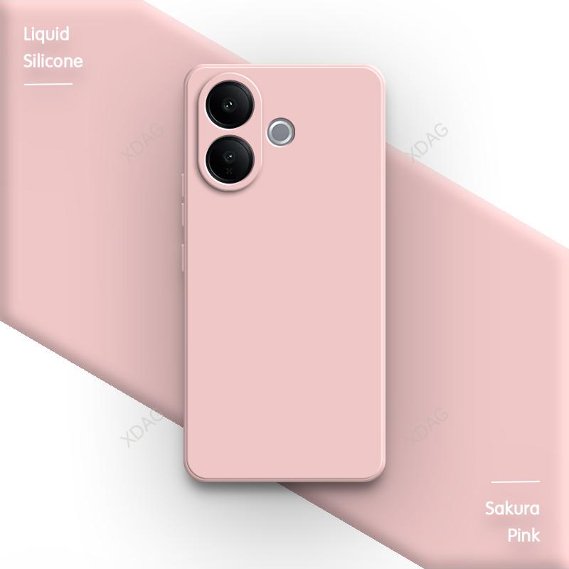 Базовый чехол для телефона VIVO V60 Lite 4G 5G V60Lite, жидкий силикон, мягкая защита камеры, модный, высокое качество, оригинальная задняя крышка