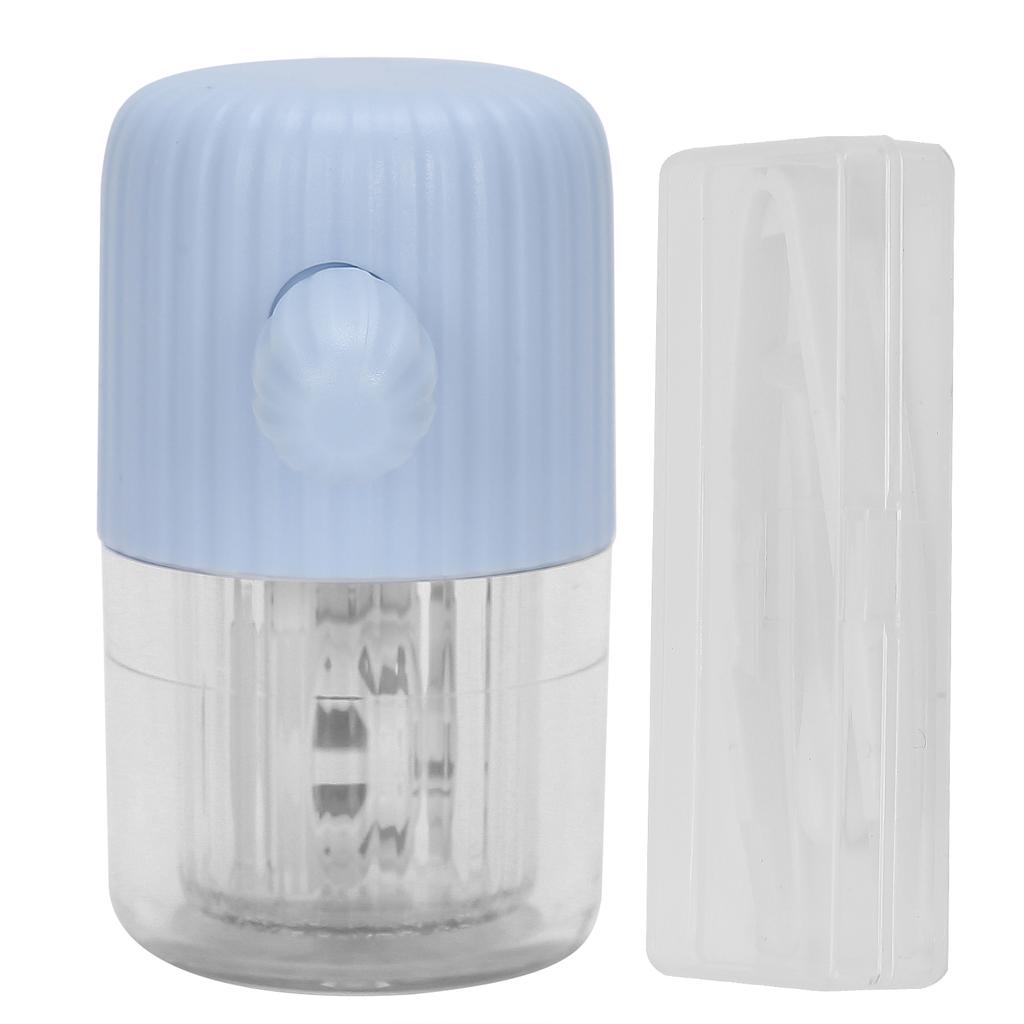 Портативная ручная мойка для контактных линз, футляр для очистки линз с вращением, милое чистящее устройство, синее