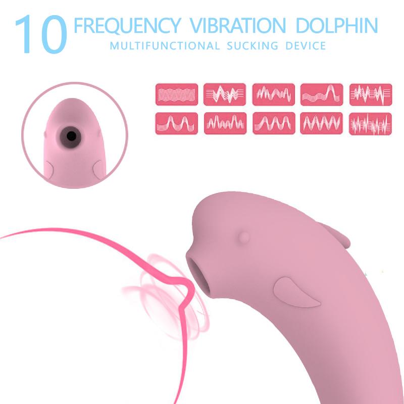 Сосущий вибратор в стиле дельфина для женщин, присоска для сосков и клитора, массажер, секс-игрушки, магазин для взрослых