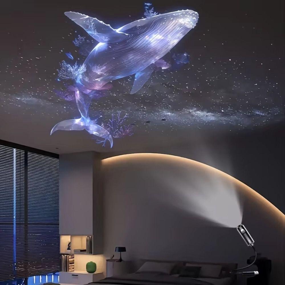 Adjustable Patterns LED USB Projector Light Portable Design Butterfly Projection Night Light Whale Starfish