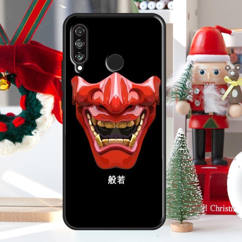 Japanese Oni Hannya Demon Mask For Huawei Nova 9 10 SE 11 Pro Y60 Y70 Y90 Y61 Y91 Y72 Y73 12i 11i 8i P20 P30 P40 Lite Case