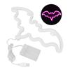 Halloween Pink Bat Light USB Or Battery Operation Bat Neon Sign with 2 Hanging Holes for Bedroom Living Room Bar Party
