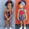 2Pcs Set with Hair Band Cute Baby Kids Clothing African Boho Style Printed Long Rompers Jumpsuit