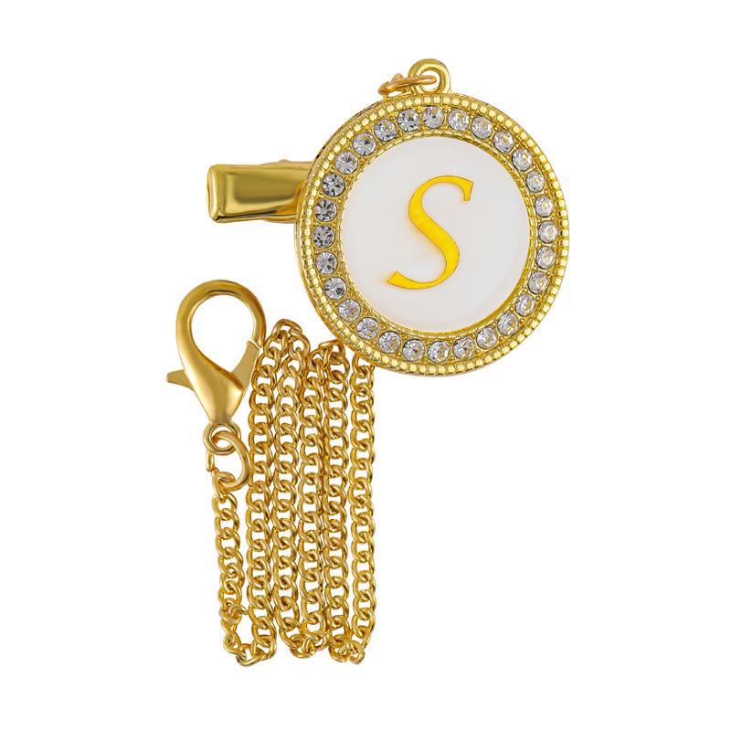 Металлический Алмазный Зажим для Соски с 26 Буквами Алфавита