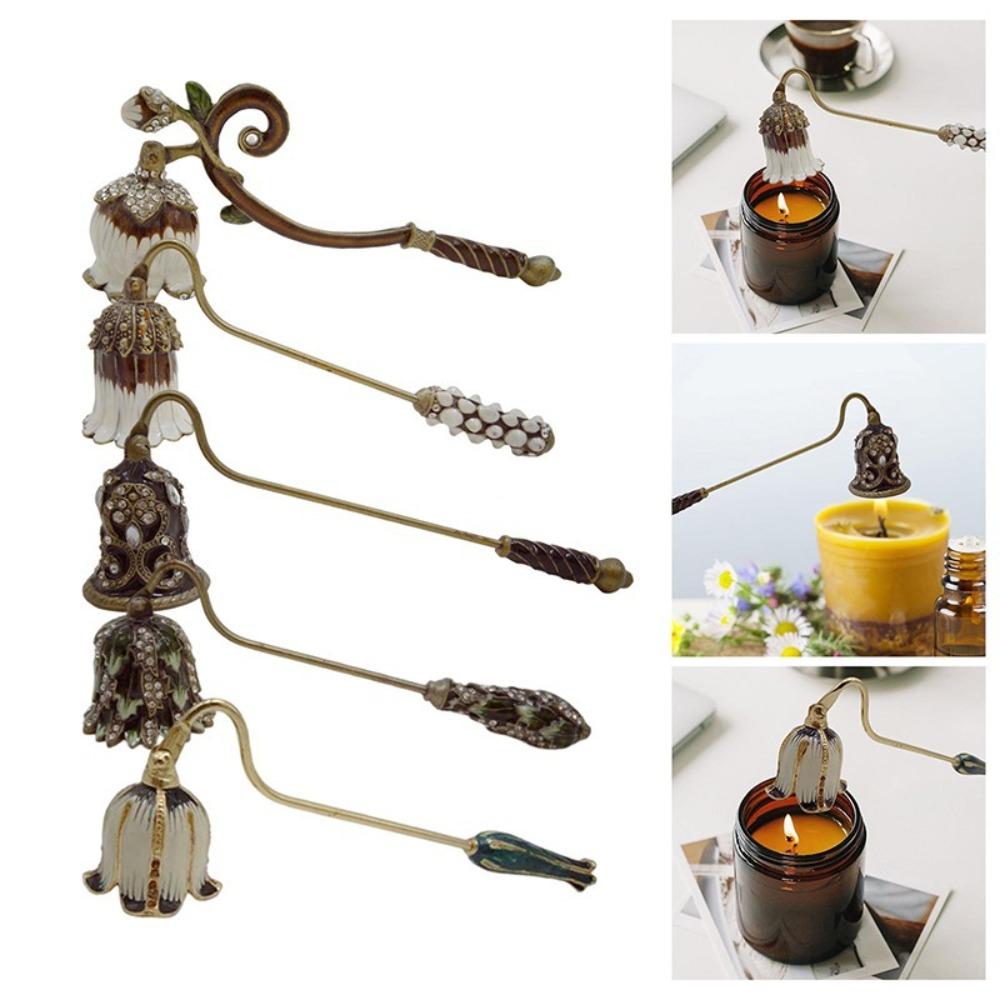 Metal Flower-Shaped Candle Extinguisher Candle Stopper Decorative Candle Cover for Home Decor