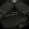 Universal Linen Car Seat Cushion Set - 5-Seater, 3-Piece, All-Season Comfort