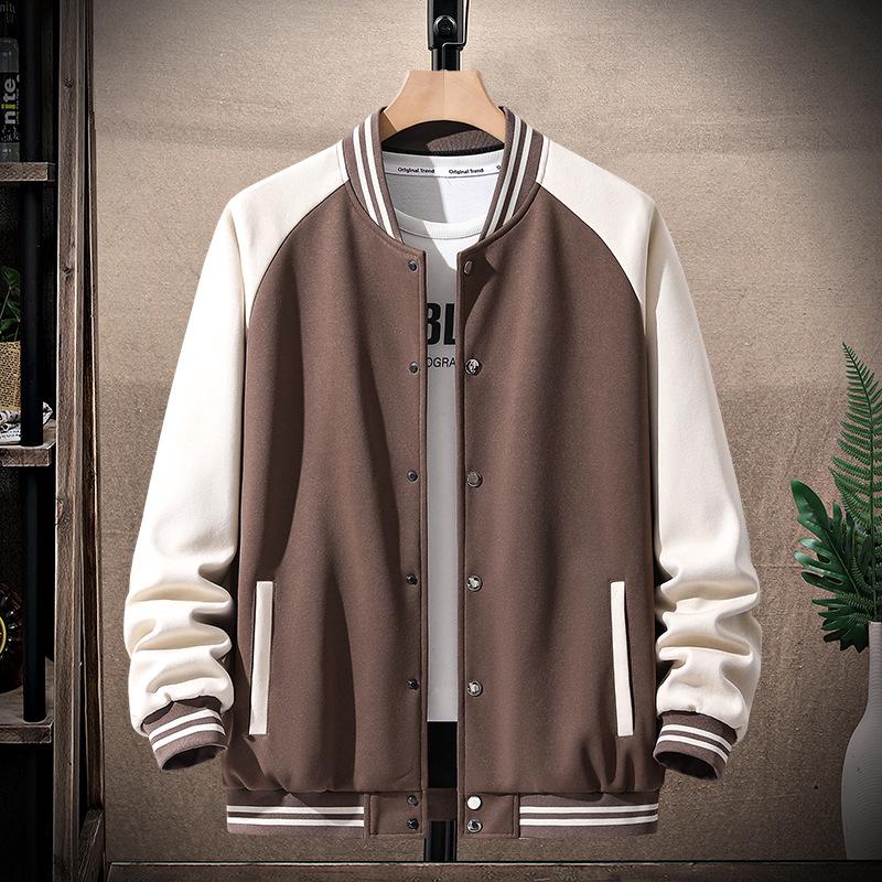 Осень 2024 Мужская свободная бейсбольная куртка: Модный бренд для подростков и студентов, универсальный повседневный стиль.