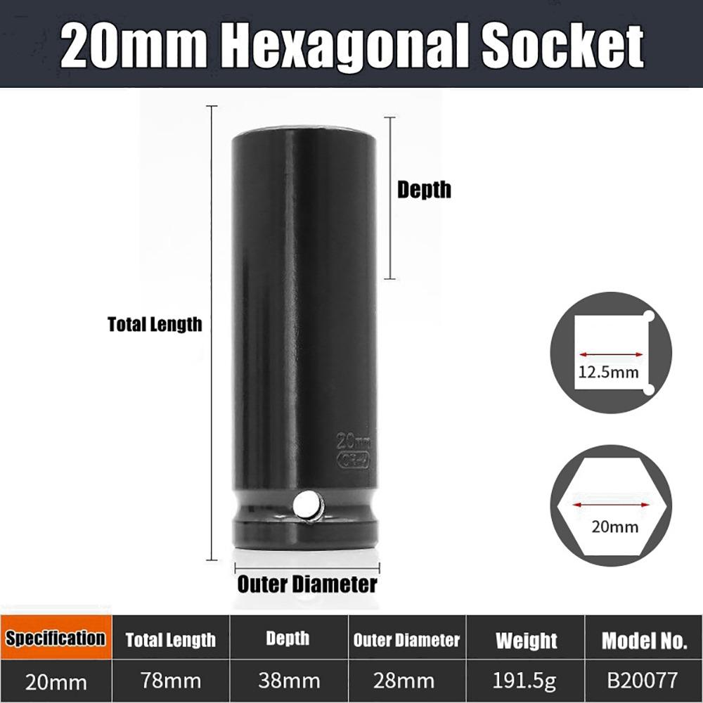 1 шт. 9-32 мм Ударная головка Электрический шестигранный стандартный адаптер с головкой Инструмент для снятия шин