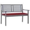 Day and Night - Day and Night 2-seater Garden Bench In Gray Eucalyptus Wood and 120 Cm Cushion