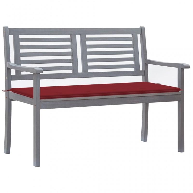 Day and Night - Day and Night 2-seater Garden Bench In Gray Eucalyptus Wood and 120 Cm Cushion