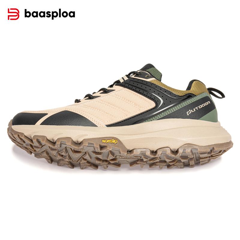 BAASPLOA Мужская уличная обувь Осенняя мужская спортивная обувь для походов на открытом воздухе Нескользящая износостойкая мужская брендовая качественная мужская обувь для походов на открытом воздухе