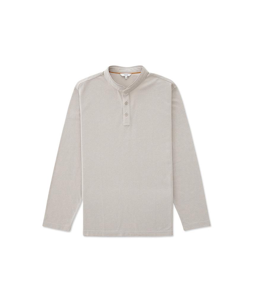 STCO Diems Ripple Knit Henley Neck T-Shirt_Gray (Classic Fit)_Dtsuz31Csg