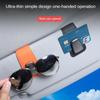Multifunction Car Sun Visor Glasses Clip Leather Eyeglasses Clip Automobile Sunglasses Holder Card Case Auto Interior Accessorie