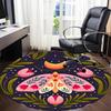 1pc Mothing Flowers Office Round Area Rug,  Mat Suitable For Office, Under Office Chairs Bedroom Living Room Home Decor, Room Deco