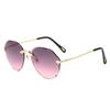 Frameless Cut Edge Sunglasses for Women - Slimming, Trendy Sunshade with Large Face Coverage