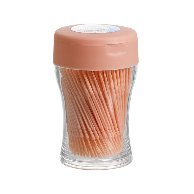 Мягкая пластиковая зубочистка с двойной головкой, 200 шт./компл., зубная щетка для ухода за полостью рта