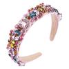 Colorful Baroque Hair Hoop Jewelry Bride Tiaras Simple Rhinestone Headband  Ladies