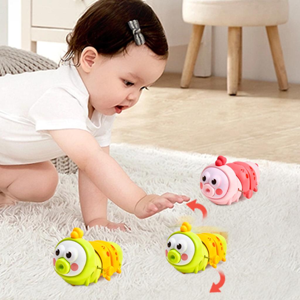 Caterpillar Puzzle Winding Toy,chain Winding Telescopic Mouthworm,movable and Running Swinging Small Animal Crawling Winding Toy