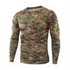 Spring and Autumn Outdoor Python Print 3D Jungle Camouflage Training Clothing Crewneck T Shirt Men's Loose Long Sleeves