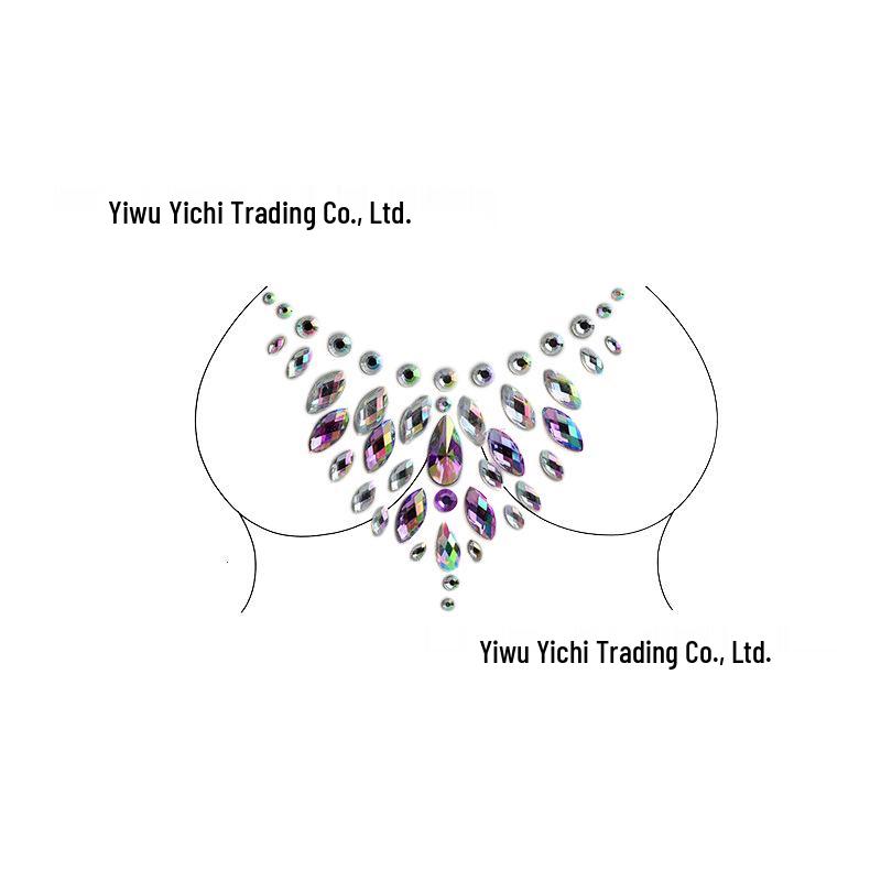 Блестящие тату-наклейки для макияжа и украшения груди на карнавал