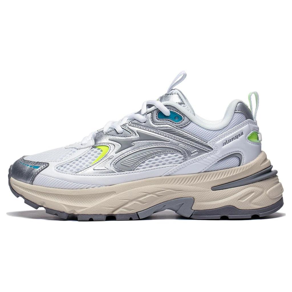 LiNing Aurora 2K Comfortable Versatile Durable Low-Top Casual Shoes Women Sneaker Silver White AGCT108-3