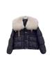 Women's High-End Winter Fox Fur Collar Down Jacket - Thickened Petite Croissant Style, Short Length 2026 Fashion.