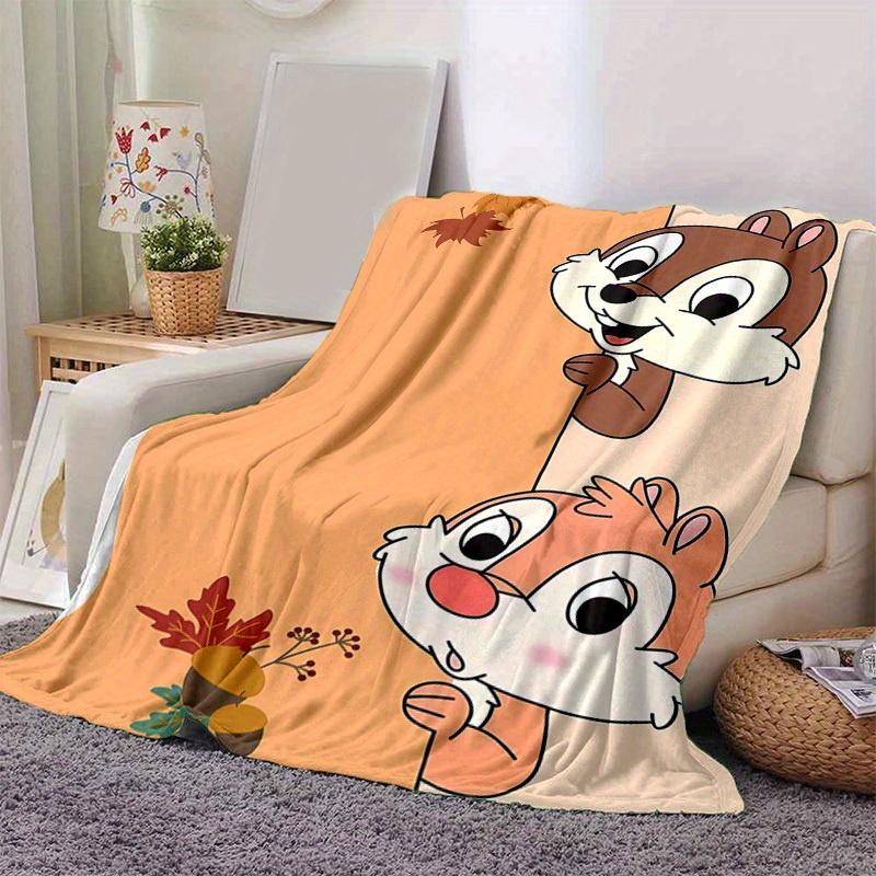 1pc. Autumn Leaves and Acorns Cartoon Blanket, Seasonal Decorative Throw for Home, Soft Flannel Throw Blanket, Versatile & Cozy for Bedroom,