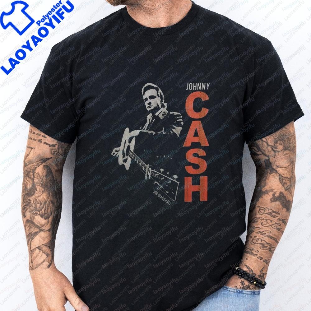 New Style Tops And TShirts Johnny Cash Summer Fashion ShortSleeved Unisexs And Unisexs Shirts Comfortable TShirts