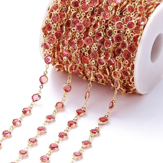 Цирконовая цепочка DIY Браслет Ожерелье Изготовление ювелирных изделий со стразами Блестящая медная цепочка для рукоделия