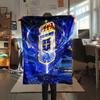 1PC Real Oviedo Patterned Flannel Blanket Suitable For All Seasons for Home Decor Warmth and Comfort Gifts Holiday Present