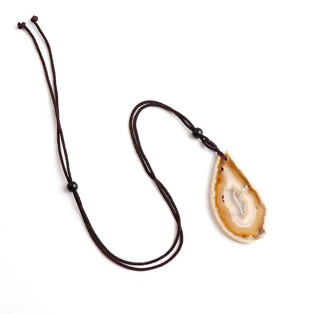 1Pc, Reiki Healing Crystal Cluster Necklace Pendant, Irregular Quartz Crystal Druzi Charms with Chain Necklaces for Women Men Jewelry, Holiday Crafts