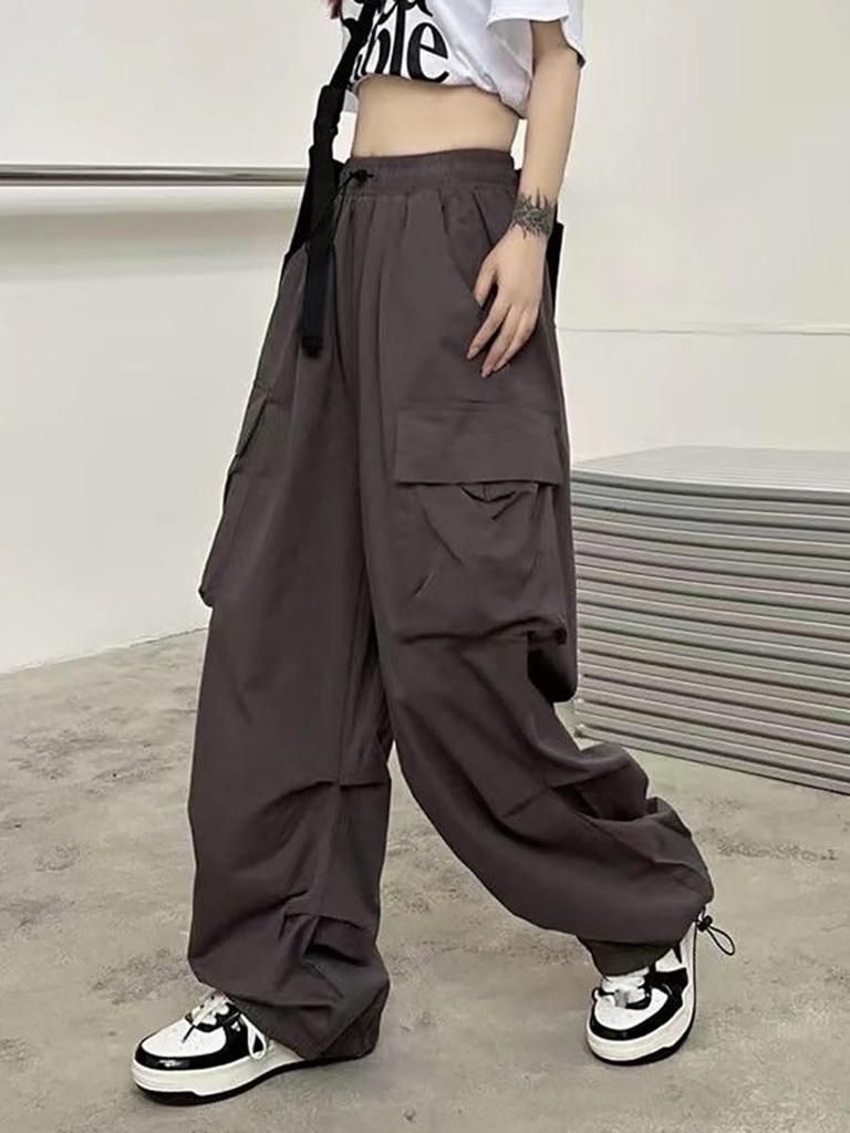 SvaYvee Грузовые Длинные Легкие Эластичные Рабочие Свободные Уличные Большого Размера M Женские Брюки, Брюки, Повседневные, Брюки, Талия, Брюки, Посадка, Танцы, Стиль, Размеры, 01. Бежевый,