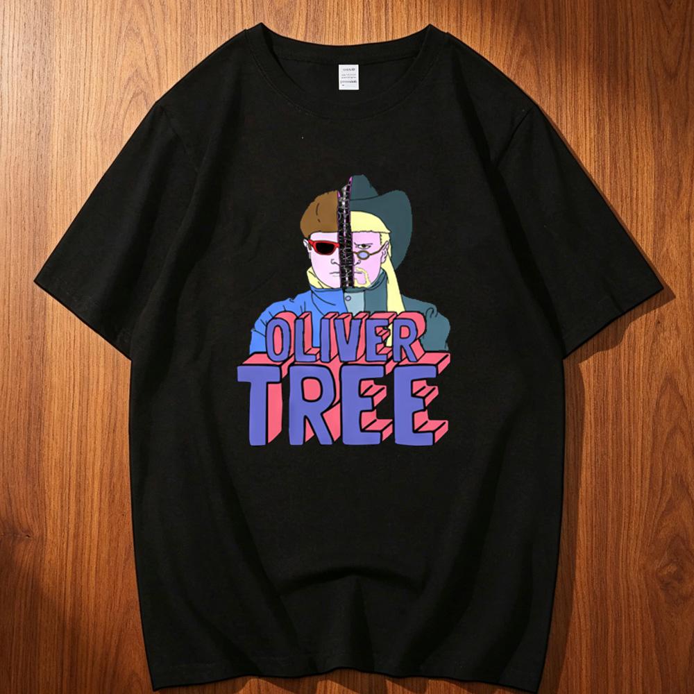 Oliver Tree Cotton Top Tees Teen Hip Hop 80s Anime Punk Streetwear Retro Tshirt Digital 80s Hip Hop Graphic Aesthetic Wounisex