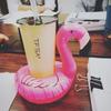 Float Inflatable Drink Cup Holder Pvc Floating Water Coaster Swimming Pool Drink Float Toy Flamingo Drinkware Tray Party Decor
