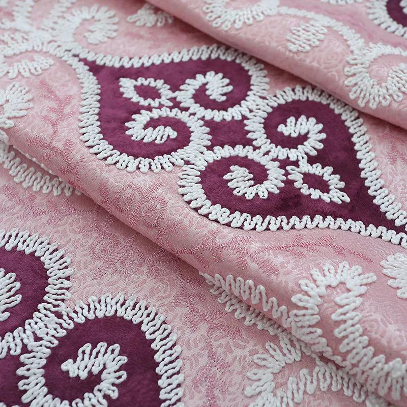 WTEMPO 2шт двухслойная ткань вышитая занавеска градиентный цвет спальня гостиная Ins полузатеняющие шторы