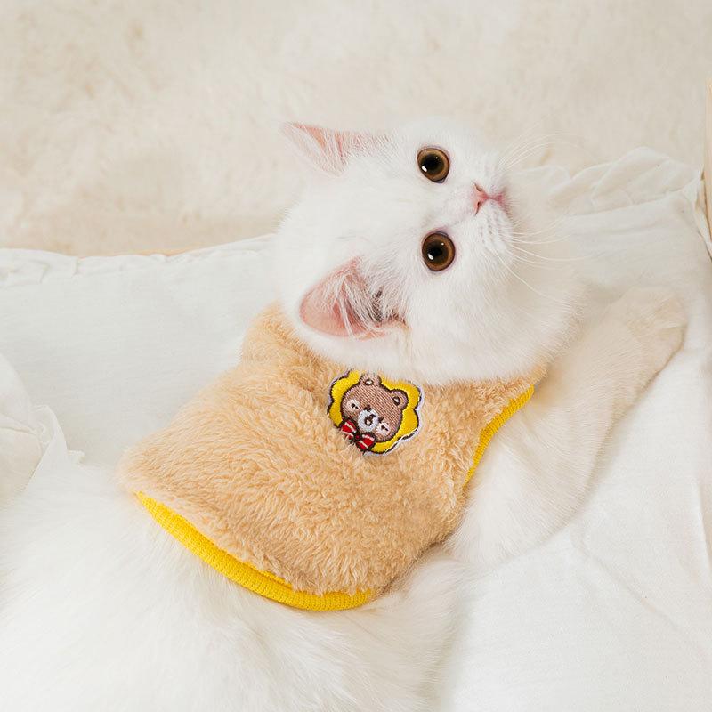 Warm Pet Clothes Cute Print Coat Small Medium Dog Cat Shirt Jacket Teddy French Bulldog Chihuahua Winter Outfit