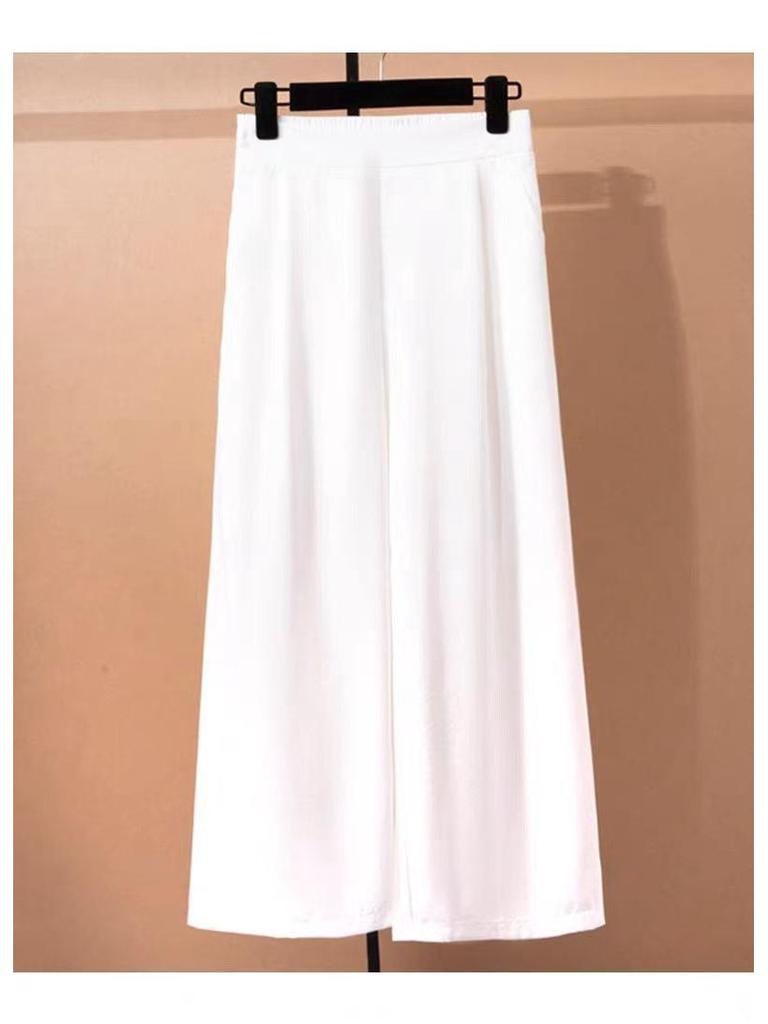 2026 Summer Irregular Short-Sleeve Shirt & Wide-Leg Pants Two-Piece Set