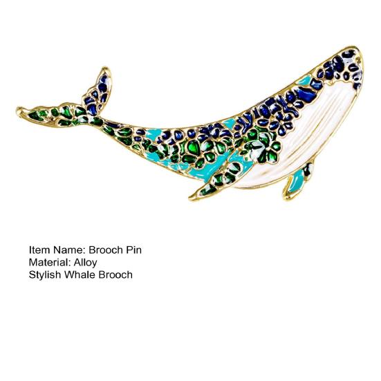 Модная брошь в форме кита, милая эмалированная булавка в форме дельфина, костюм с лацканами, значок животного, одежда, аксессуары для пальто