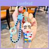 Милый Креативный Брелок для Пары Crayon Shin-chan Очаровательное Силиконовое Кольцо для Ключей Подарок