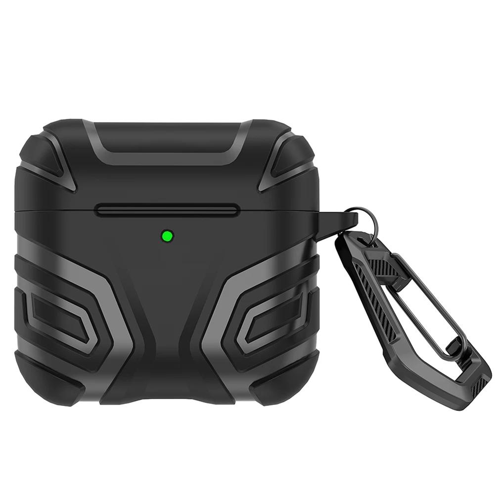 ТПУ чехол для AirPods 4 2025 Защитная крышка с карабином Защита от падений Ударопрочный и Пылезащитный дизайн