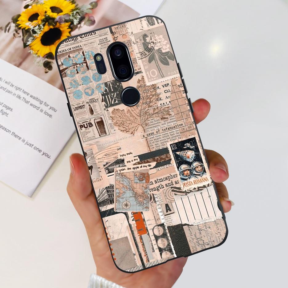 For LG G7 thinQ Case G710EM LM-G710 G710 Luxury Painted Cover Soft Silicone Phone Cases For LG G7 ThinQ Back Covers 6.1'' Bumper