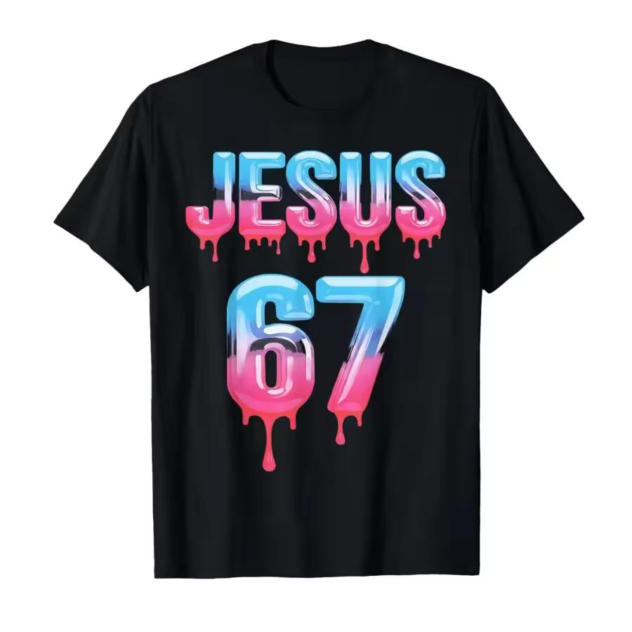 Jesús 67 modelo Cristiano por Jesús 67 camiseta de goteo camiseta de mujer camiseta de manga