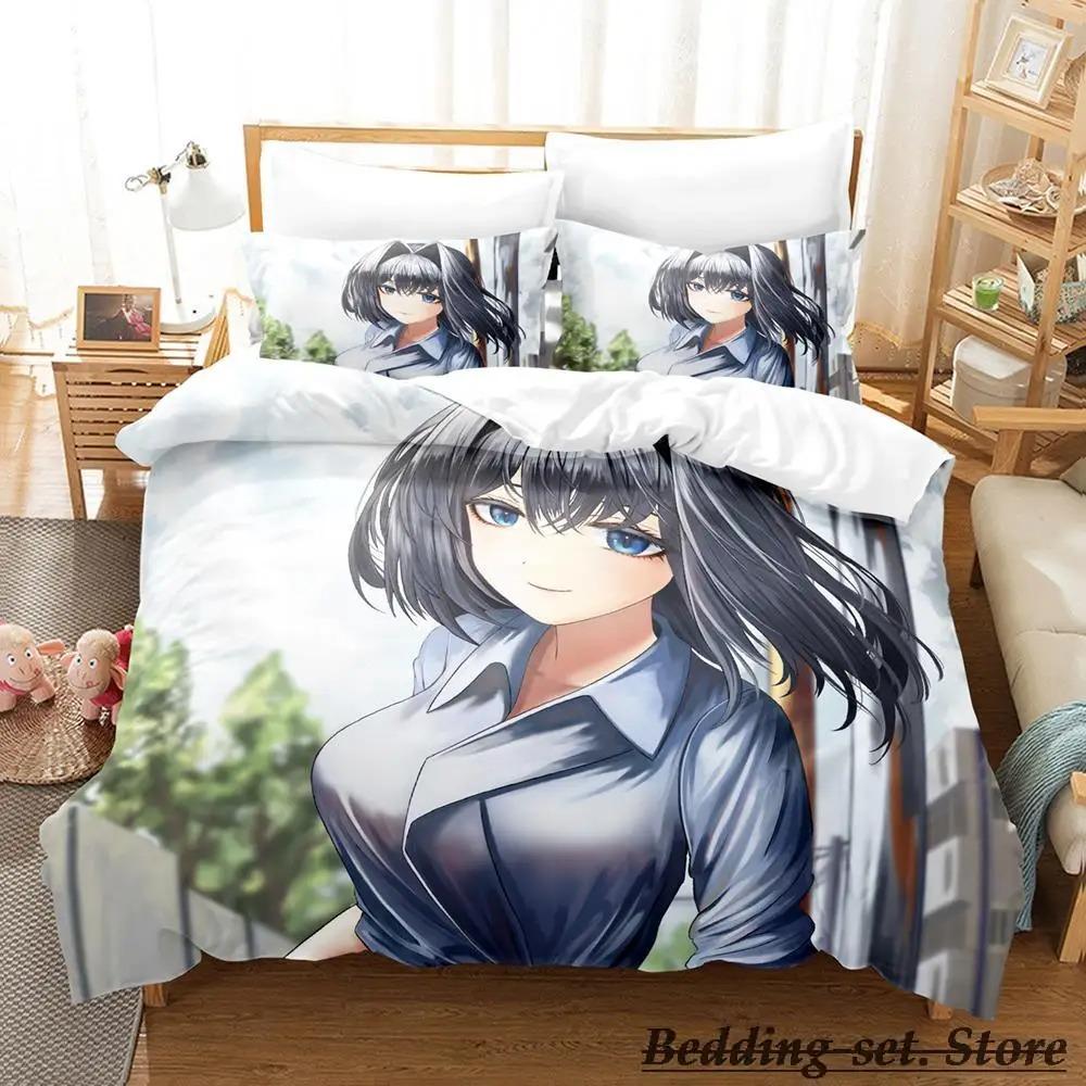 Ouro Kronii Bedding Set Single Twin Full Queen King Size Bed Set Adult Kid Bedroom Duvetcover Sets Anime Parure De Lit Bed