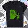 Harajuku Style Funny Cartoon Pepe Frog Emote Graphic Printed T Shirt Short Sleeve Tshirt Loose Streetwear Hipster Soft Unisex Tees